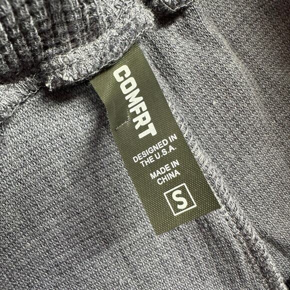 Comfrt Pants Womens Small Blue Waffle Knit Lounge Pull On Athleisure Sweatpants - Picture 4 of 12